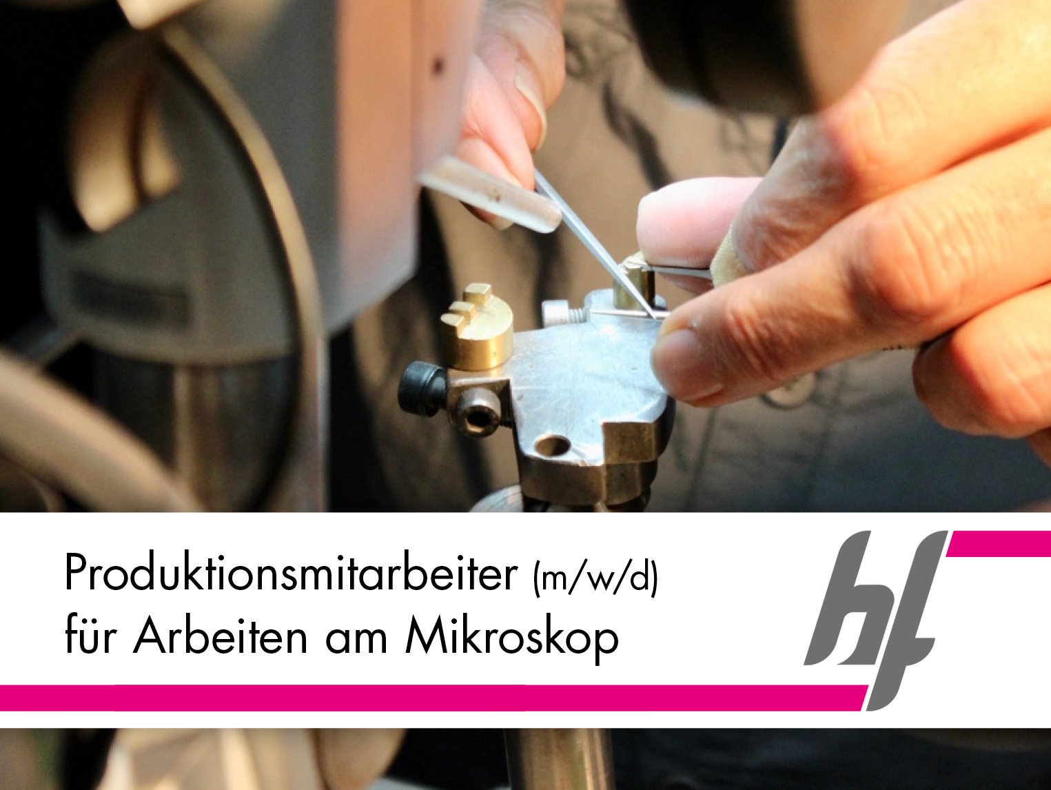 Wir suchen eine/n Feinwerkmechaniker bzw. Industriemechaniker (m/w/d) 